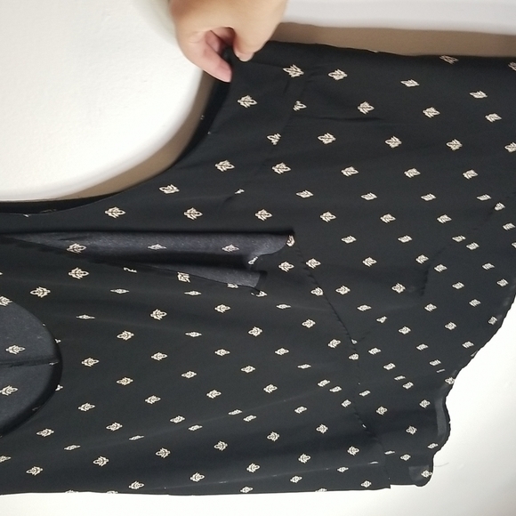 Ava & Viv Sleeveless waterfall front black Top blouse size 20/22 🎯 - Picture 6 of 7